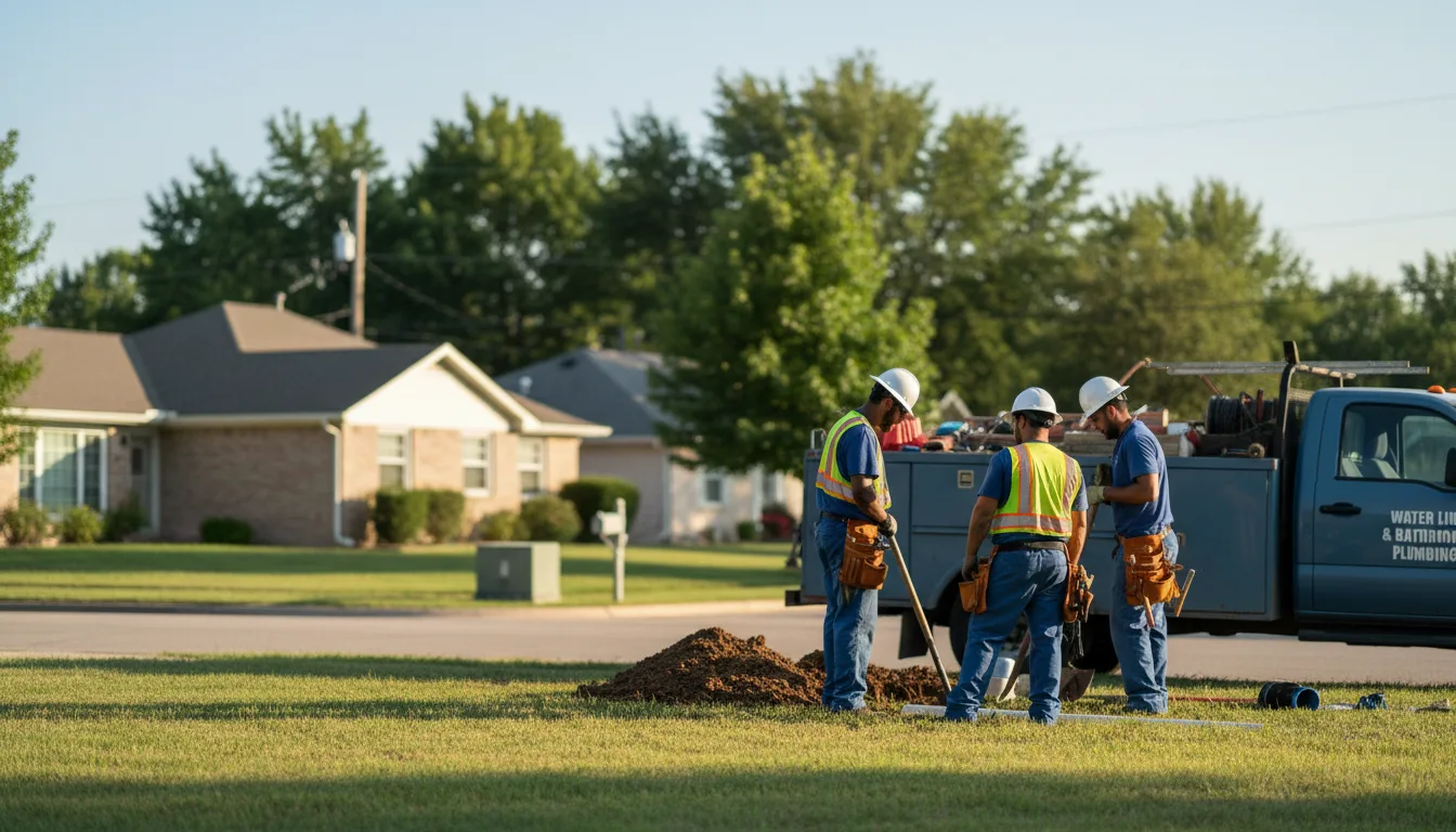 Residential water line and bathroom plumbing service in Claire City, SD